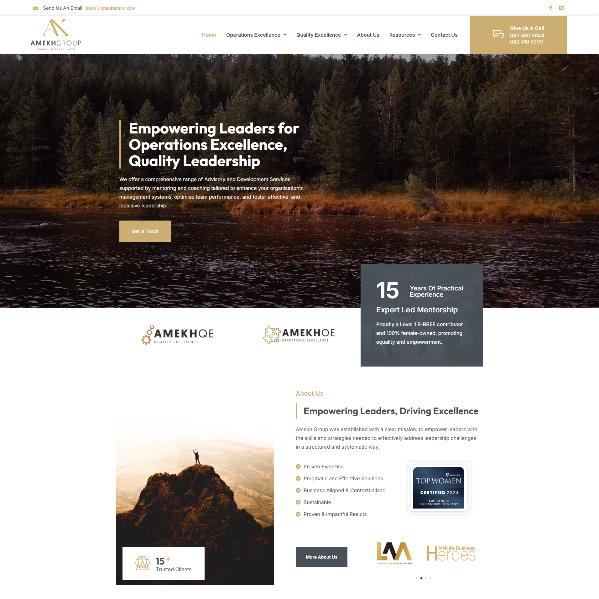 Amekh Group website design by Circle Media